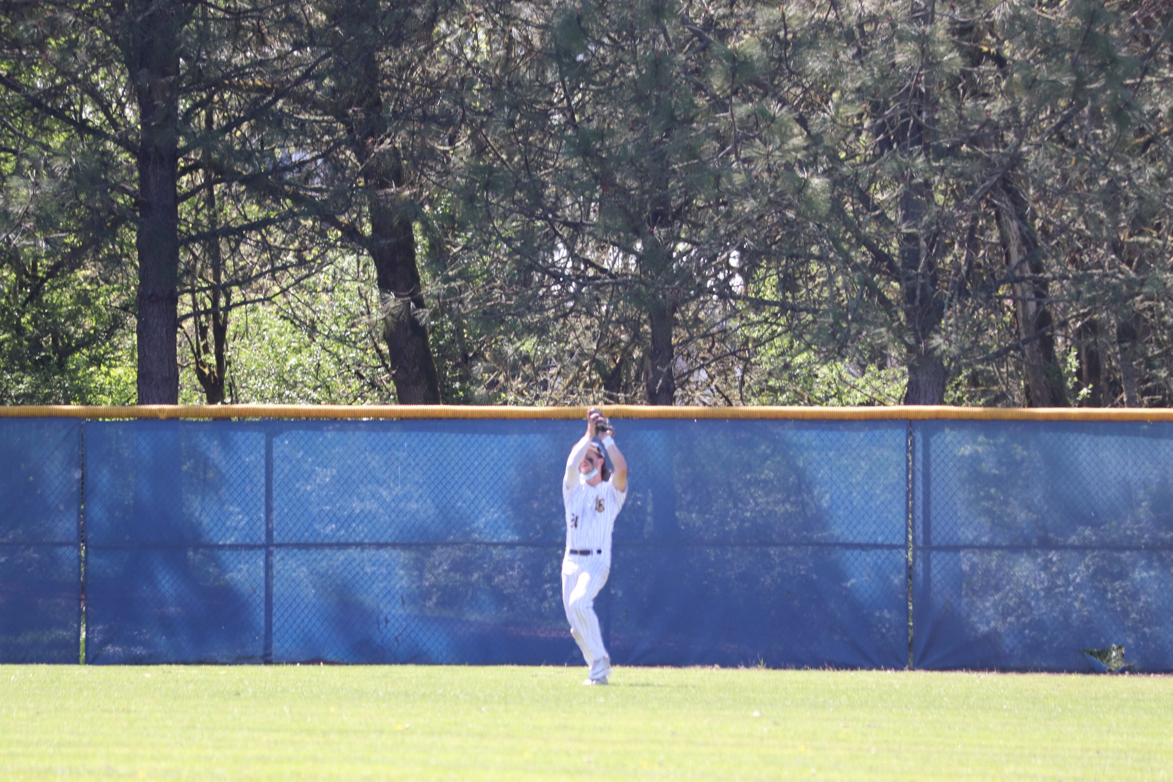 McIntrye catches center field
